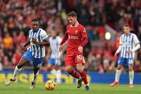 Alexis Mac Allister said Danny Welbeck is one of the key reasons for Brighton and Hove Albion's recent success (Photo by Jan Kruger/Getty Images)