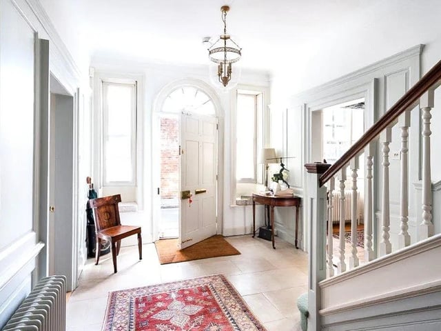 The entrance hall makes a real impression.