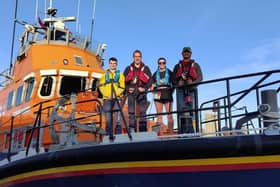 Emma Kirwin on board Dover's Severn class lifeboat