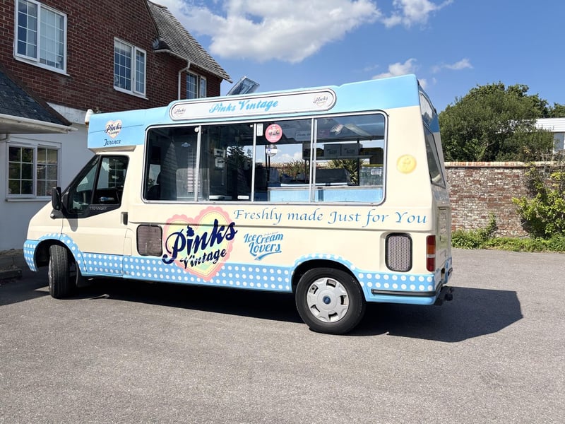 The Bognor Regis-based Pinks Vintage van was a welcome sight in the sunshine