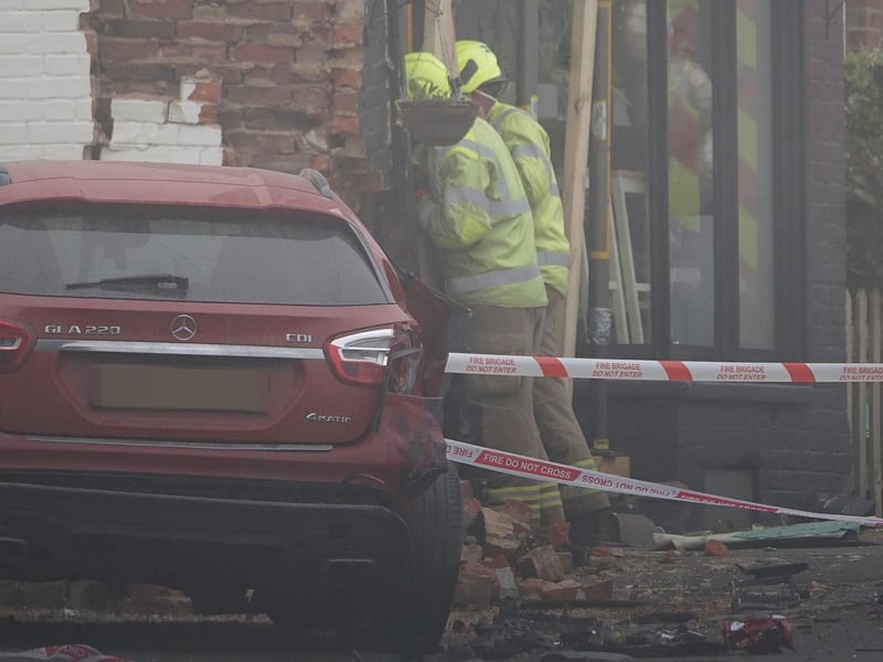 Emergency services at the scene of the collision. Picture: Sussex News and Pictures