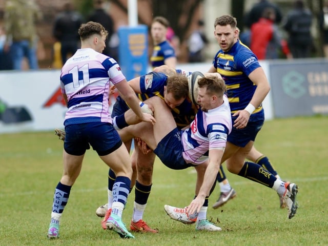 Action from Worthing Raiders' win over Westcombe Park at Roundstone Lane