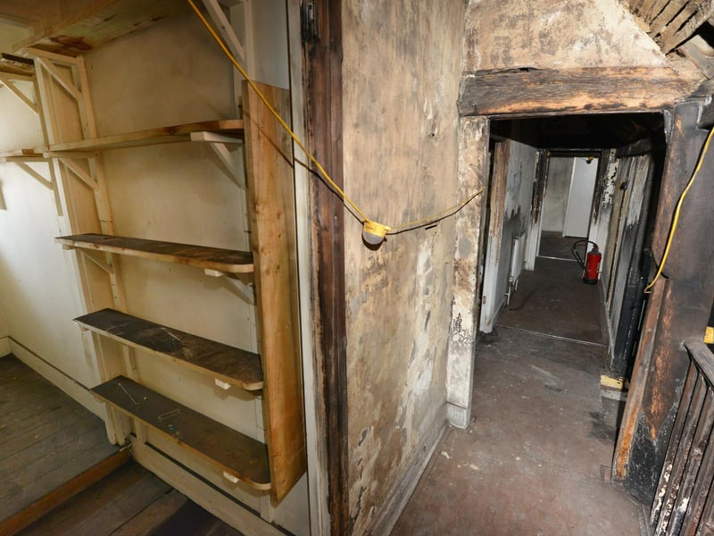 The New Inn in Sidley will reopen on Good Friday after the fire there in November 2024. Showing the landing area.