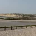 Episode 5 of 3 Body Problem was partially filmed at Cuckmere Haven Beach near the Seven Sisters cliffs. Photo: Google Street View