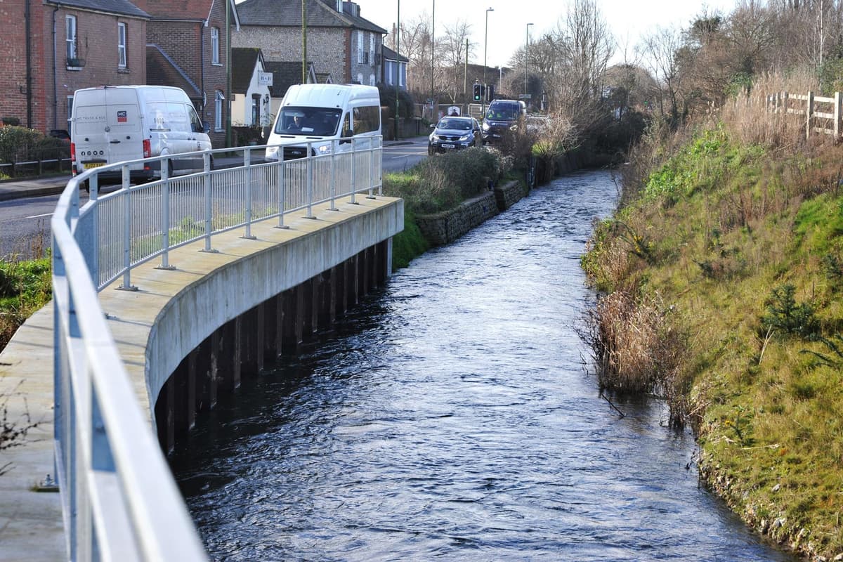 River R Rother In Pictures: High water levels seen in the River Lavant and River ...