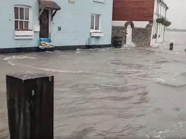 Flooding around Langstone on Tuesday 7th December 2021