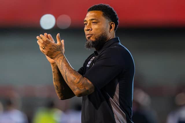 Crawley Town boss Colin Kazim-Richards following the Reading game | Picture: Kyle Hemsley