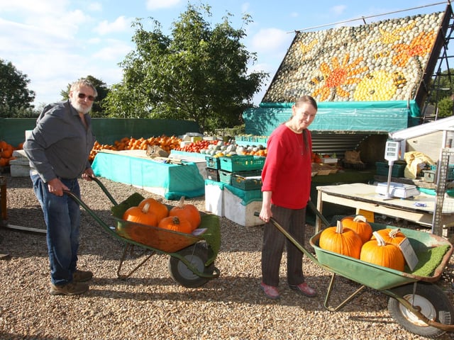 Robin and Janet Upton hard at work in 2016