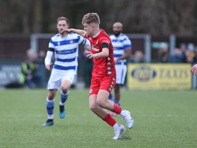 Action from Worthing FC's defeat at Oxford City in National League South