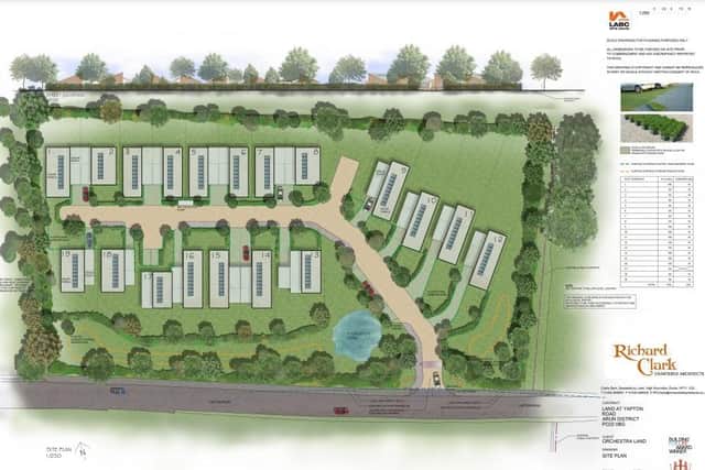 An illustration of how the 19-home development could look at Yapton Road, Barnham