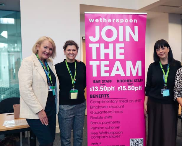 Employers from brands such as Wizz Air, SSP and JD Wetherspoons spoke to prospective candidates at the jobs fair about roles in hospitality, baggage handling and security on 15 February at Croydon College. Picture: London Gatwick