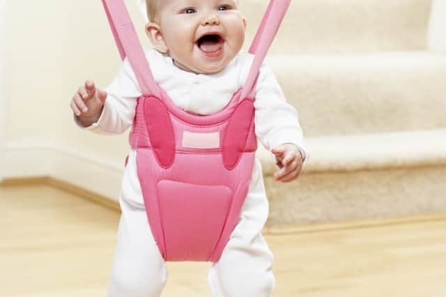 A campaign has been launched by South Australia (SA) Health and Kidsafe in Australia to warn parents about the dangers of baby walkers and jumpers (Photo: Shutterstock)