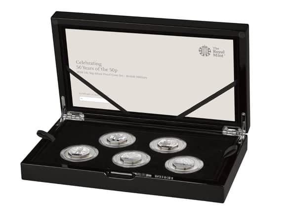 The military set includes five 50p coins recalling some of the most epic battles from Britain's past (Photo: Royal Mint)
