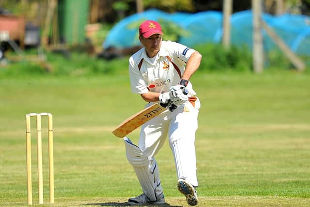 Andy Isaac in action for Steyning 2nd XI on Saturday