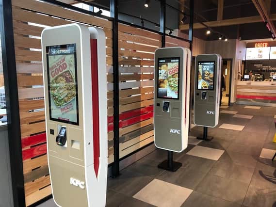 Self-service touch screens have been installed