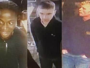 Police released CCTV of five men they wish to speak to in connection with a robbery and stabbing in Brighton
