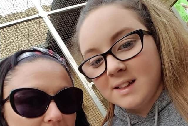 Becky Chidwick (left) with her daughter Jasmine. Picture contributed