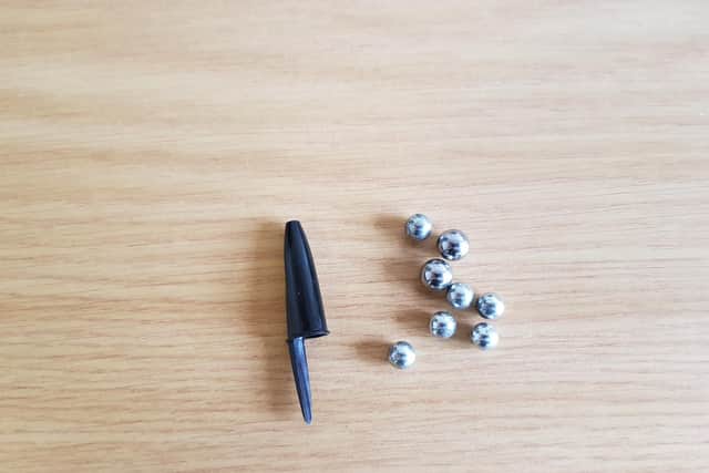 Some of the ball bearings used in the incident