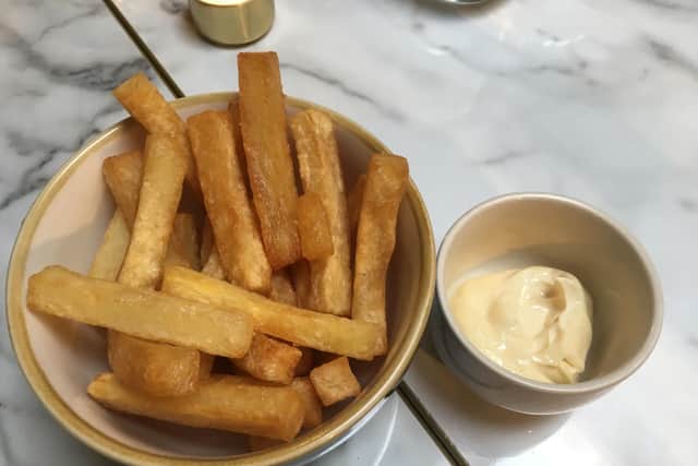 Triple cooked chips with truffle mayonnaise