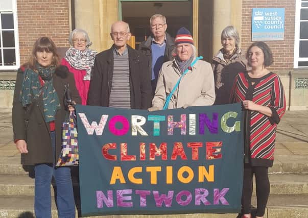 Worthing Climate Action Network outside County Hall in Chichester