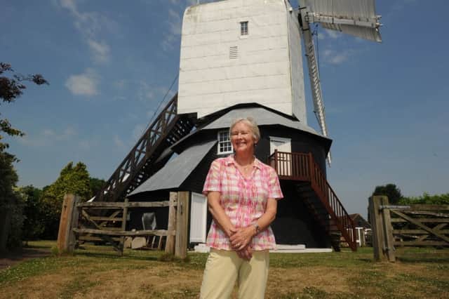 Honoured: Beatrice Frost at the restored windmill