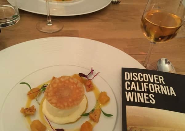 A meal from the wine dinner organised by Arundel Wine Society