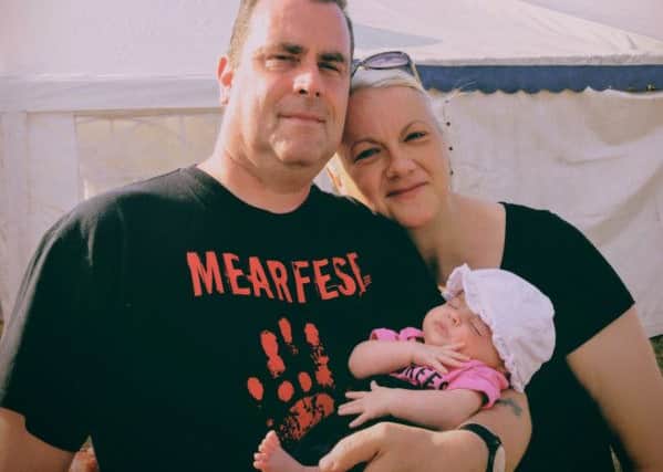 Brian and Claire Mear with their daughter Amelie