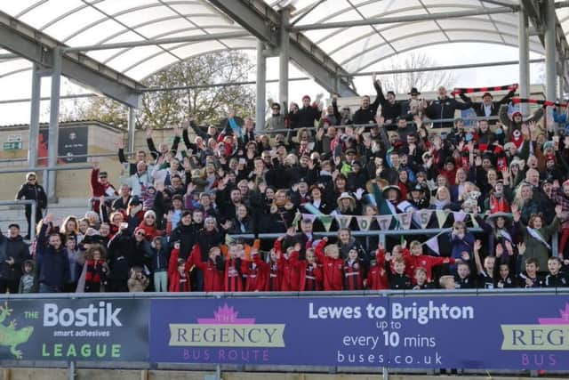 Packing them in ... the bumper crowd at The Dripping Pan. Photograph by James Boyes