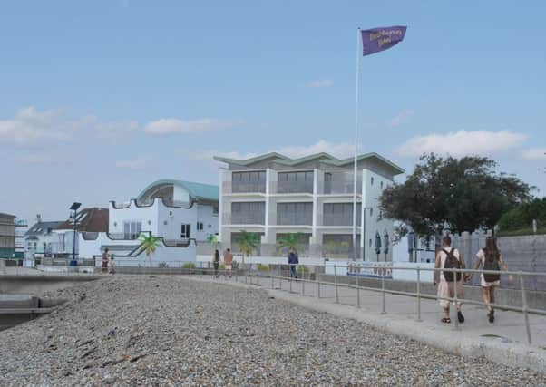 The Beachcroft Hotel owners have submitted an application to build the new suite opposite it on Felpham's seafront. Images Ivon Blumer Architects Ltd