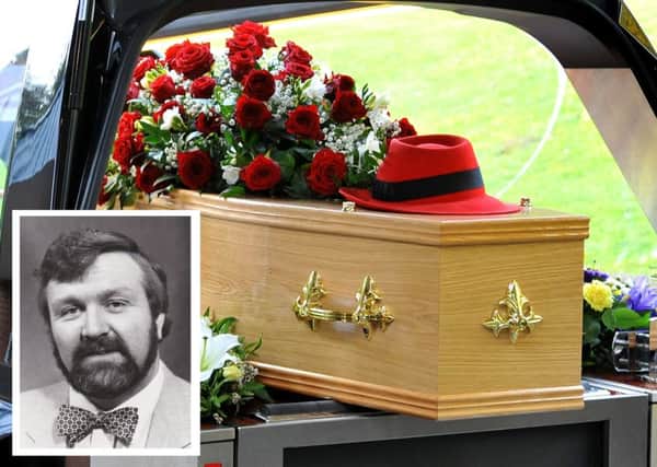 A memorial was held for much loved teacher Roger Butterworth. Pictured: Hundreds attended the funeral of history teacher Roger Butterworth, inset. Main photo: Steve Robards