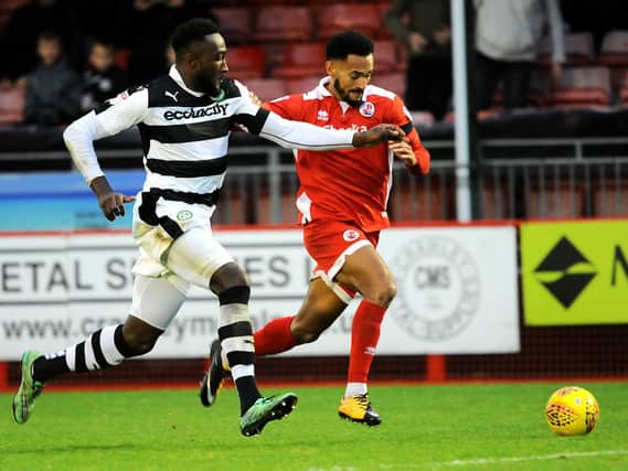 Jordan Roberts netted for the third time in his past two matches in Crawley's draw at Coventry. Picture by Steve Robards.