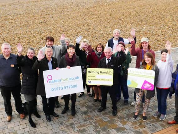 Launch of the Carer's Hub on Brighton beach