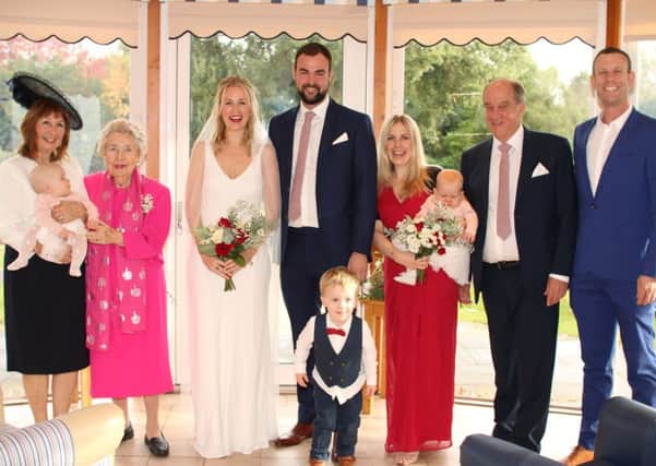 Clare and Tom Harrison at their care home 'wedding' SUS-171127-141453001