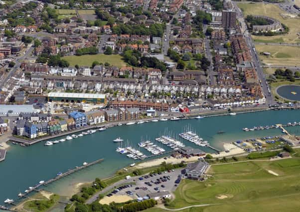 Aerial view of Littlehampton and the river Arun.  Picture: Allan Hutchings (111872-309) ENGPPP00120110622124823