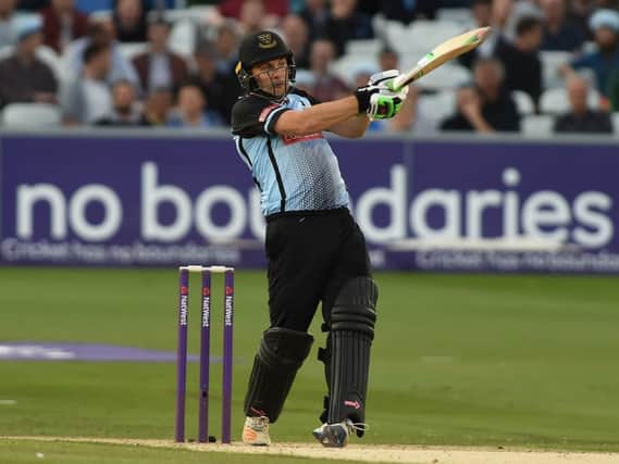 Luke Wright in T20 action for the Sharks this year / Picture by PW Sporting Photography