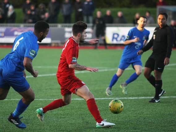 Jesse Starkey made his Worthing debut in Saturday's home draw with Harrow Borough. Picture by Derek Martin
