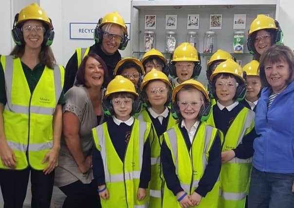 Pupils and staff from South Bersted CE Primary School with cabinet member Deborah Urquhart, far right