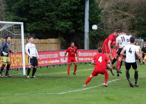 Recent Pagham action against Eastbourne Utd / Picture by Roger Smith