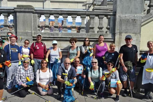 Residents led a clean up of the Madeira Terraces during the crowdfunding campaign