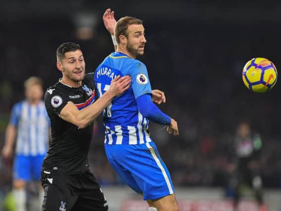 Glenn Murray in action against Crystal Palace on Tuesday. Picture by Phil Westlake (PW Sporting Photography)