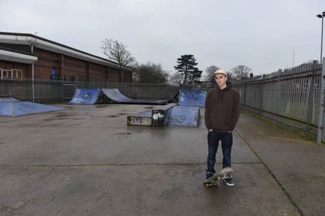 Harry Harmer at the skatepark in Down Road