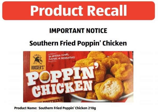 Aldi has recalled Roosters Southern Fried Poppin' Chicken. Picture: Aldi