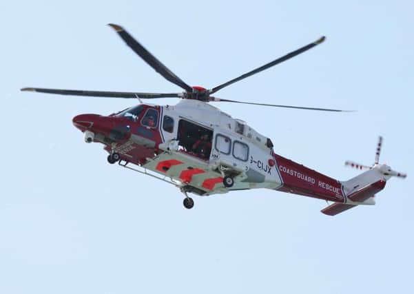 The HM Coastguard search and rescue helicopter was called out. Picture: Eddie Mitchell