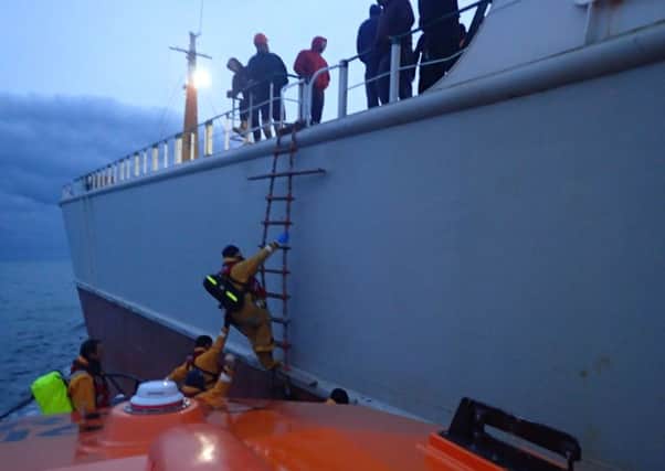 Shoreham's RNLI lifeboat crew was called to the aid of a sick fisherman