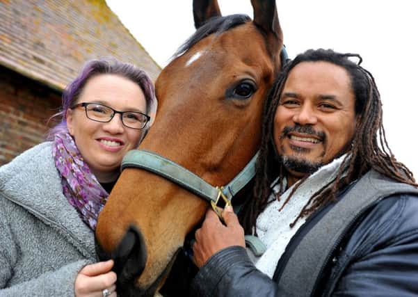 Ellen and Marvin Ford with horse Drummer. Picture: Steve Robards