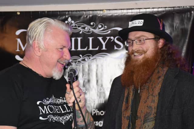Brian McNeilly and  Free Style Beard winner Freddie Rolph SUS-170612-151905001