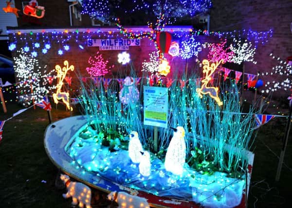 Christmas lights at 2 Mornington Crescent in Felpham . Pic Steve Robards