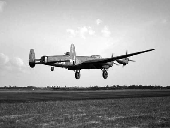 A Lancaster BIII of No 9 Squadron taking off from RAF Bardney in 1944