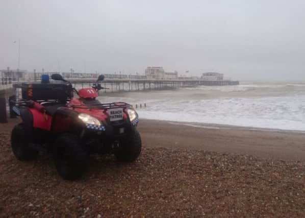 The area around Worthing Pier is closed today due to high winds. Picture: Worthing Borough Council