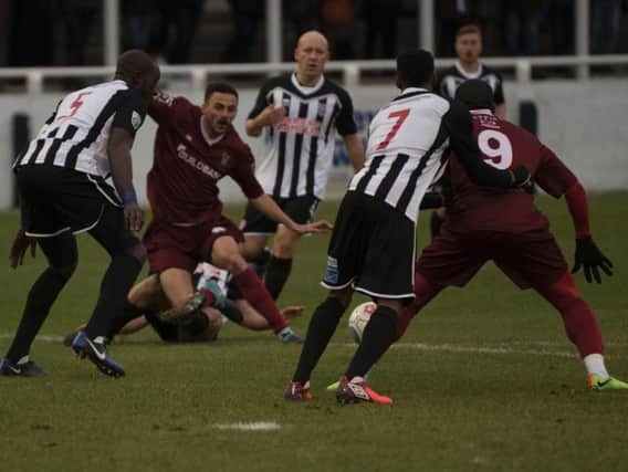 The Rocks on the attack at Bath City / Picture by Tommy McMillan